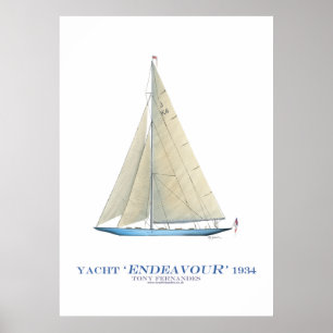 americas kopp yacht "try", tony fernandes poster