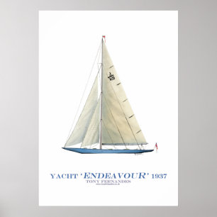 americas kopp yacht "try", tony fernandes poster