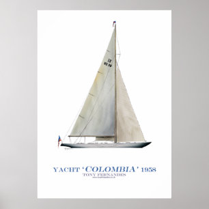 americas koppyacht "colombia", tony fernandes poster
