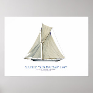 americas koppyacht "thistle", tony fernandes poster
