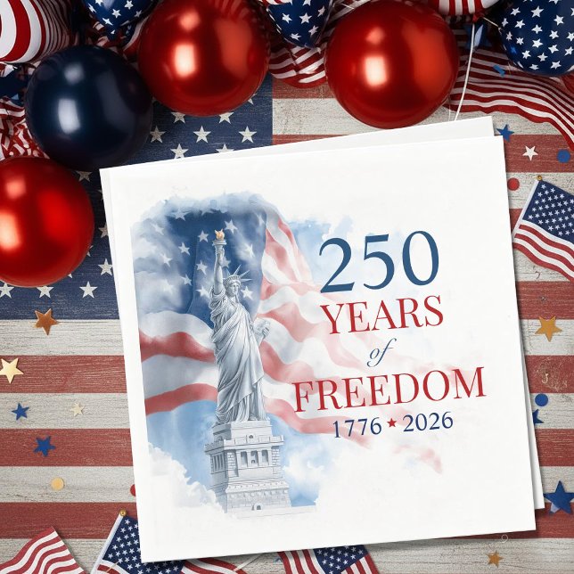 America's Semiquincentennial 250 Years Freedom Pappersservett (Semiquincentennial 250 Years Freedom Napkins)