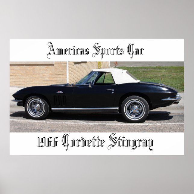 Americas Sports Car-1966 Corvette Stingray Poster (Framsidan)