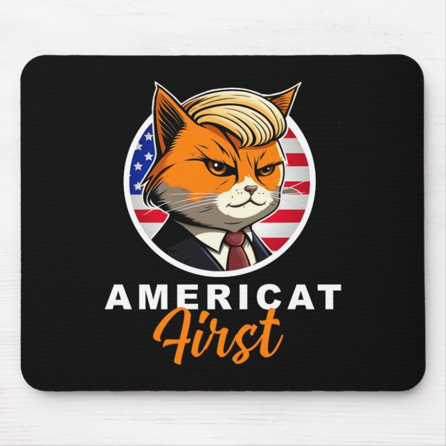 Americat First Funny Patriot America Cats Presiden Musmatta (Framsidan)