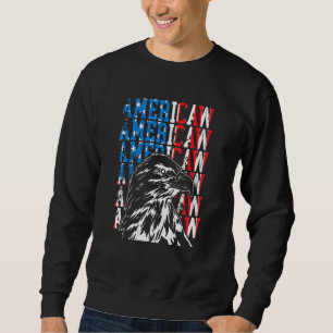Americaw Eagle American Flagga Bandana Patriotic U Lång Ärmad Tröja