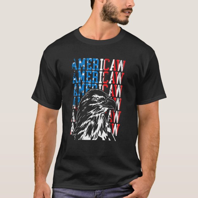 Americaw Eagle American Flagga Bandana Patriotic U T Shirt (Framsida)