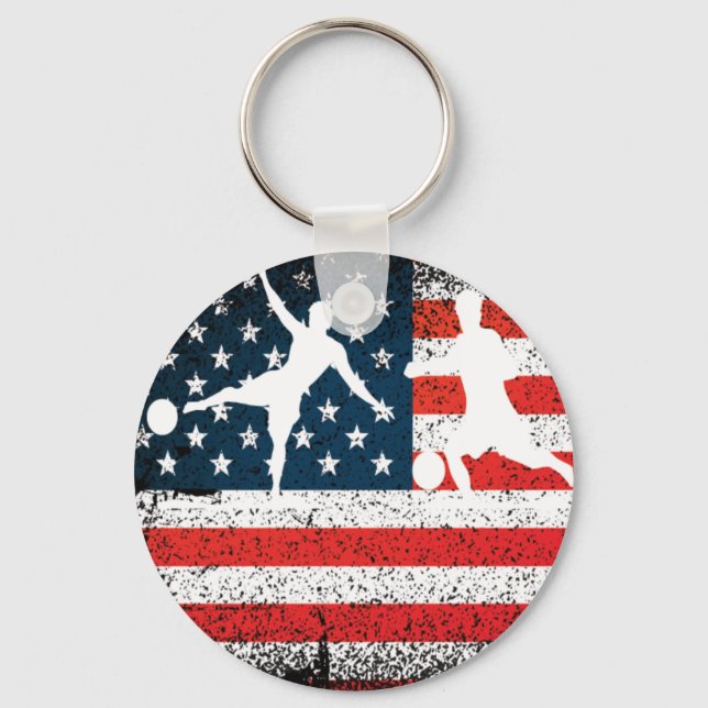 Americen Patriot Beach Soccer Nyckelring (Framsida)