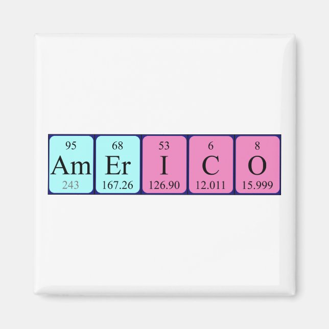 Americo Perico bord namn magnet (Framsidan)