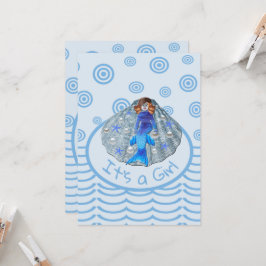 Americus Sjöjungfru Snäcka Det är en flicka Inbjudningar