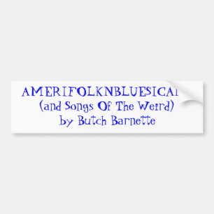 AMERIFOLKNBLUESICANA (och sånger av konstigen) Bildekal