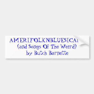 AMERIFOLKNBLUESICANA (och sånger av konstigen) Bildekal