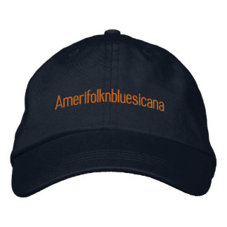 Amerifolnbluesicana Broderad Keps