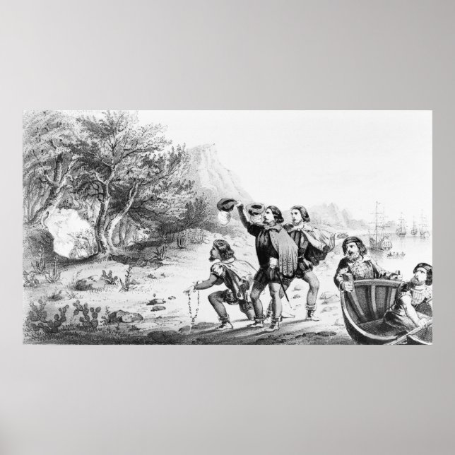 "Amerigo Vespucci in America" poster/skriver ut Poster (Framsidan)