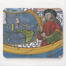 Amerigo Vespucci Upptäcktsresande på en karta över