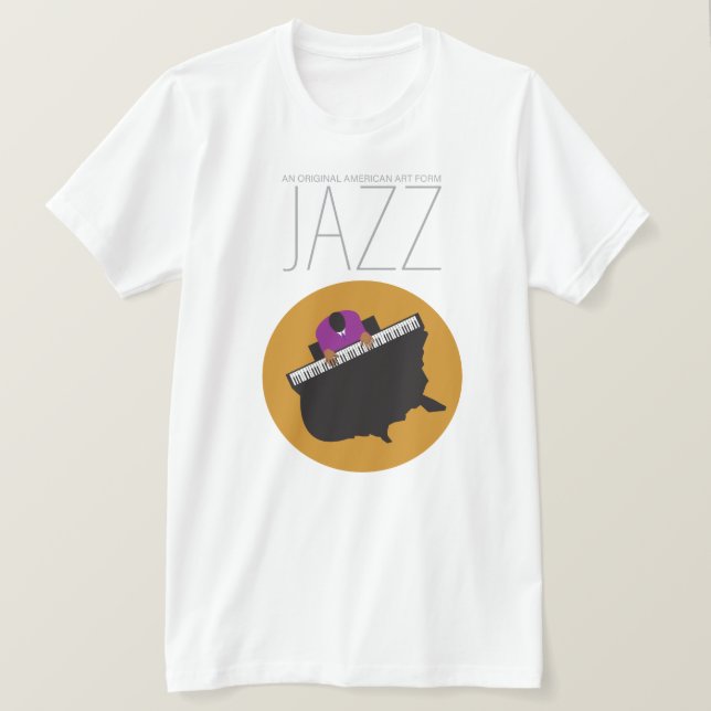 AmeriJazz Bella+Canvas Jersey Kortärmad T-Shirt (Design framsida)
