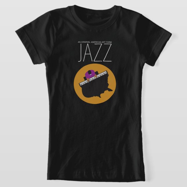 AmeriJazz Girls Black Tee (Laydown)