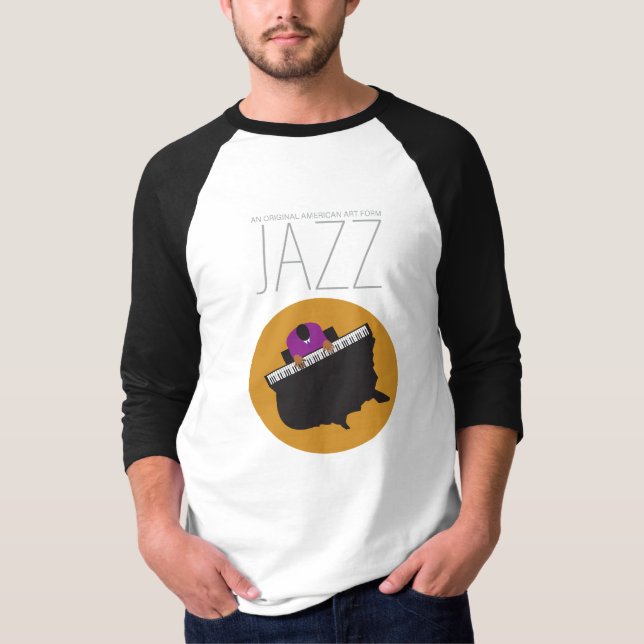 AmeriJazz Manar Basic 3/4 Sleeve Raglan T-Shirt (Framsida)