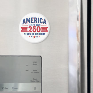 Amerika 1776 2026 250 år av frihet Patriotisk Magnet