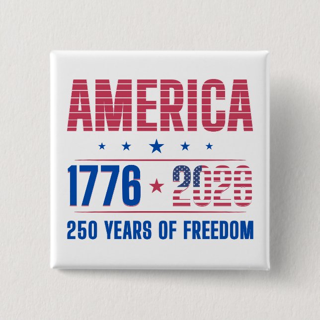 AMERIKA 1776 2026 250 år frihet  Knapp (Framsida)