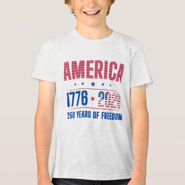 AMERIKA 1776 2026 250 år frihet  T Shirt (Framsida)