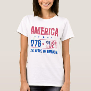 AMERIKA 1776 2026 250 år frihet T Shirt