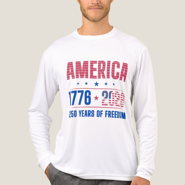 AMERIKA 1776 2026 250 år frihet  T Shirt (Framsida)