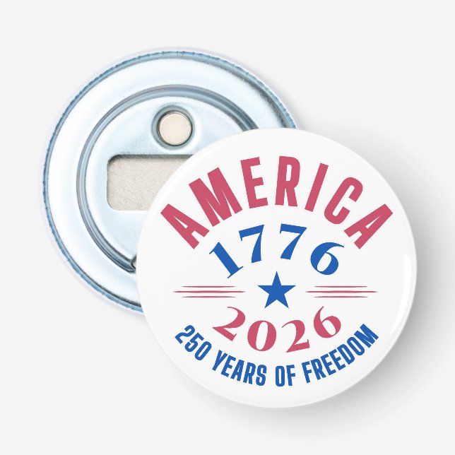 AMERIKA 1776 2026 250 år frihetsjubileum Flasköppnare (Framsidan)