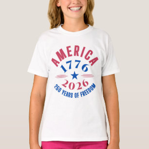 AMERIKA 1776 2026 250 år frihetsjubileum T Shirt