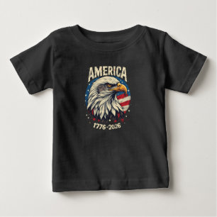 Amerika 1776 2026 Vit Huvudadler Patriotisk USA Fl T Shirt