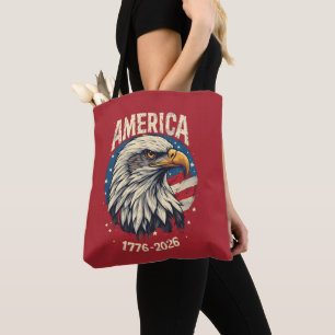 Amerika 1776 2026 Vit Huvudadler Patriotisk USA Fl Tygkasse