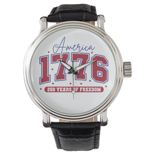 Amerika 1776 | 250 år av frihet | Juli 2026 Armbandsur (Framsida)