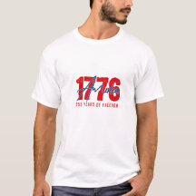 Amerika 1776 - 250 år av frihet Patriotisk T-shirt