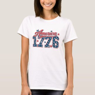 Amerika 1776 Distressed USA Flag Stil T Shirt