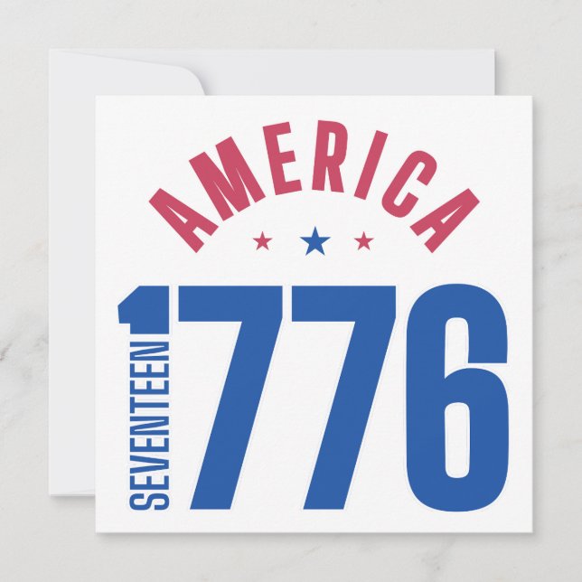 AMERIKA 1776 frihetsår  Inbjudningar (Framsida)