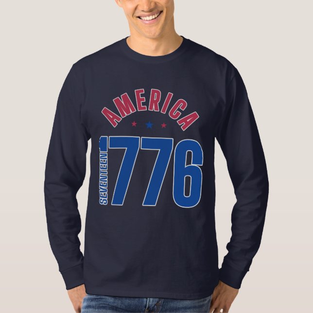 AMERIKA 1776 frihetsår  T Shirt (Framsida)