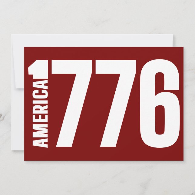 AMERIKA 1776  INBJUDNINGAR (Framsida)