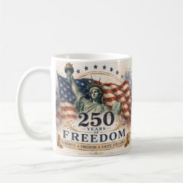 Amerika 250 – 250 år av frihet Självständighetsdag Kaffemugg