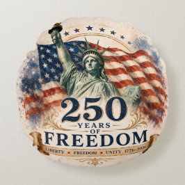 Amerika 250 – 250 år av frihet Självständighetsdag Rund Kudde