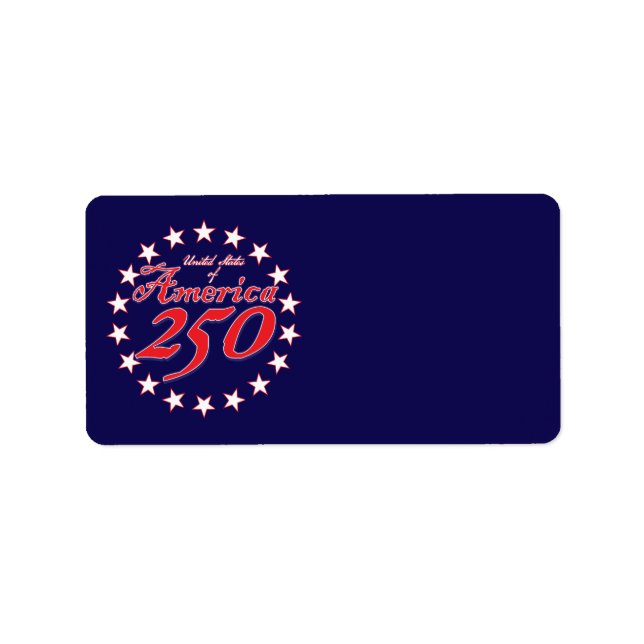 Amerika 250 adressetikett (Framsidan)