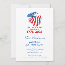 Amerika 250 år 250-årsjubileum för självständighet inbjudningar