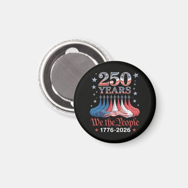 Amerika 250 år 4 juli magnet (Front/Back)