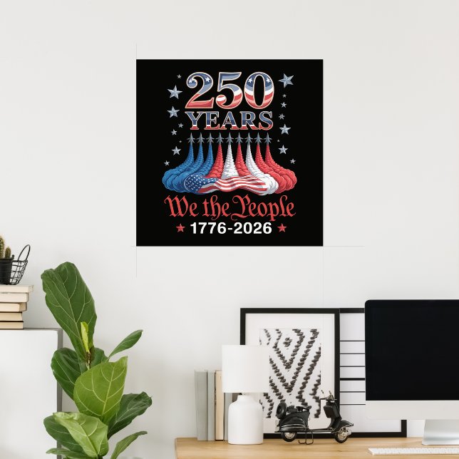 Amerika 250 år 4 juli poster (Hemmakontoret)