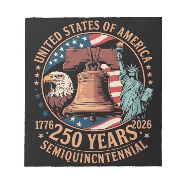 Amerika 250 år anteckningsblock (Framsida)
