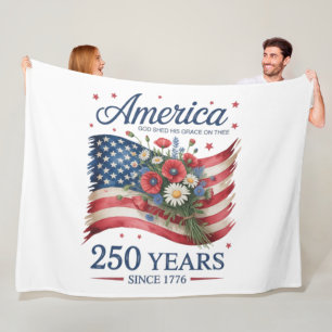 Amerika 250 år av frihet 1776 2026 fleecefilt