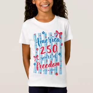Amerika 250 år av frihet 1776 2026 Patriotisk T Shirt