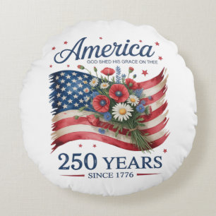 Amerika 250 år av frihet 1776 2026 rund kudde