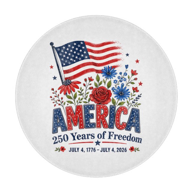 amerika 250 år av frihet blommig flagga (Framsidan)