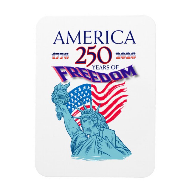 AMERIKA 250 ÅR AV FRIHET FRÄLSNINGENS STATY MAGNET (Vertikal)