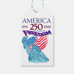 AMERIKA 250 ÅR AV FRIHET FRÄLSNINGENS STATY PRESENTETIKETT