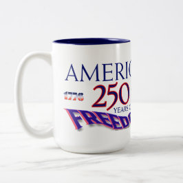 AMERIKA 250 ÅR AV FRIHET FRÄLSNINGENS STATY Två-Tonad MUGG