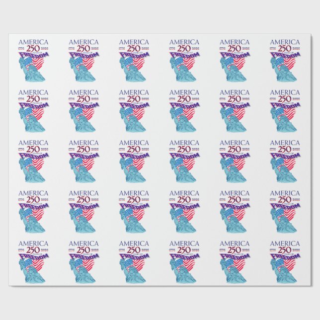 AMERIKA 250 ÅR AV FRIHET FRIHETSSTATYN PRESENTPAPPER (Platt)